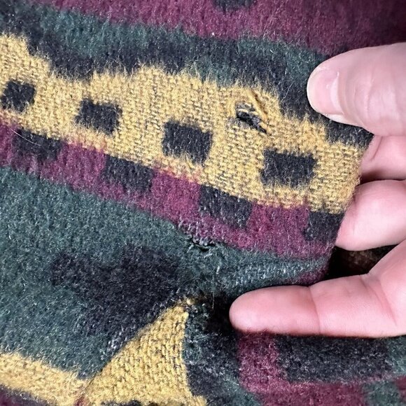 Vintage Aztec Western Wool Blend Jacket Size M/L Made In Canada Le Chateau - Picture 5 of 7